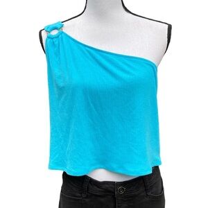 Love Fire One Shoulder Crop Top Junior Size 2X